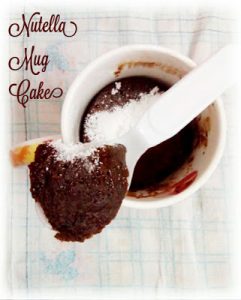 Nutella Mug Cake is a delicious small serve mug make, made in a microwave, using only 3 ingredients. A perfect dessert when you are craving for a cake but don't want to bake a full average sized cake.