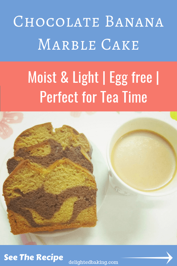 Eggless Chocolate Marble Cake