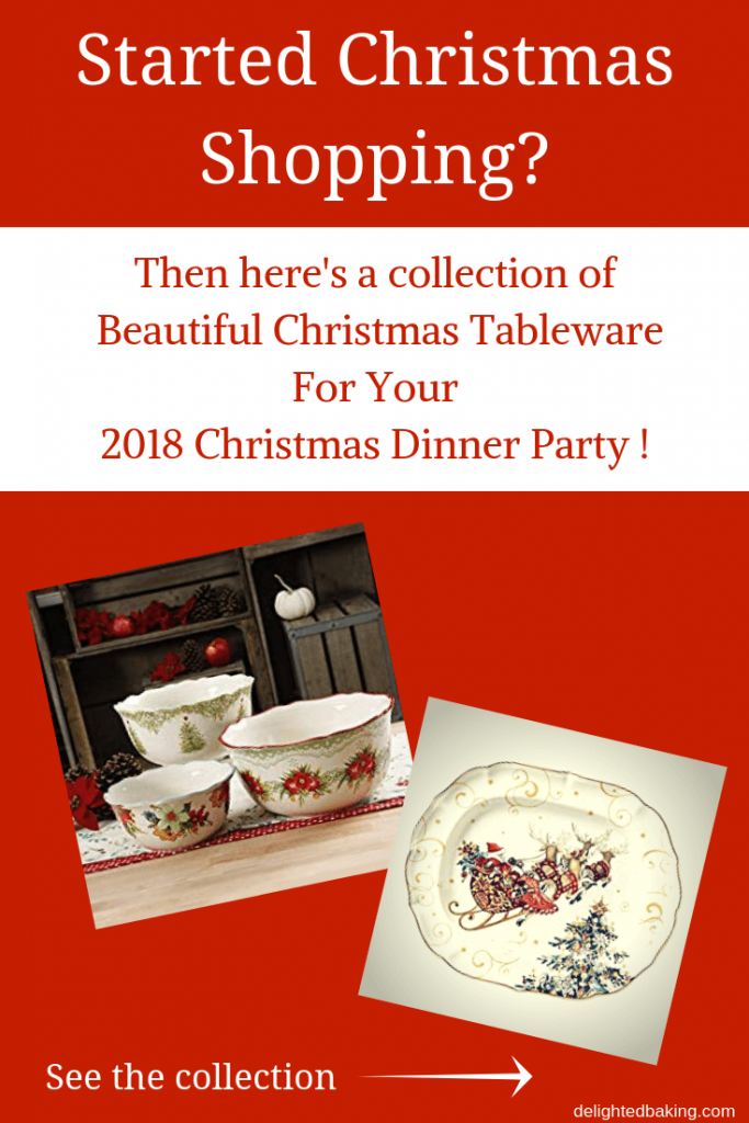 Collection of Christmas tableware & serveware : Includes serving bowls, plates, dinner sets, glasses, platters etc. Brighten up your Christmas table with these beautiful masterpieces!