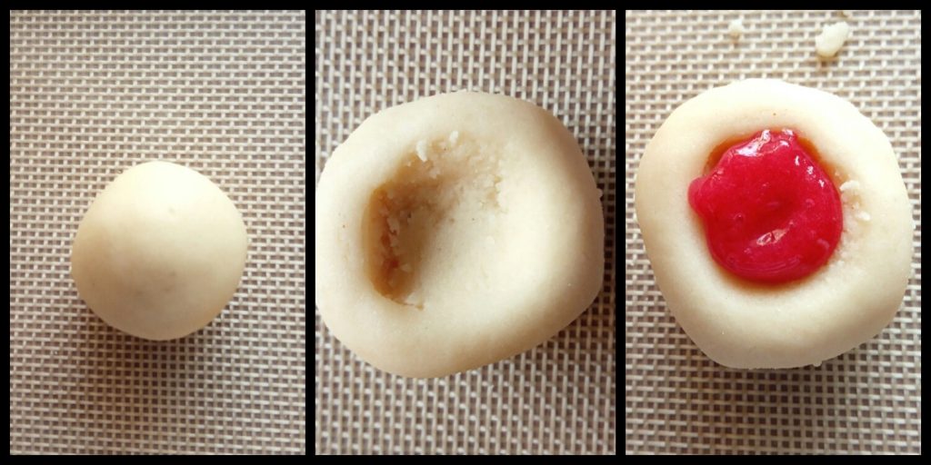 Eggless Thumbprint Cookies (Eggless Jam Cookies) - Buttery, Soft and tasty eggless cookies that can be eaten as a dessert or along with a cup of hot coffee or tea!
