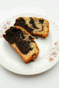 Eggless Marble Cake - Learn to make classic marble cake without using eggs.